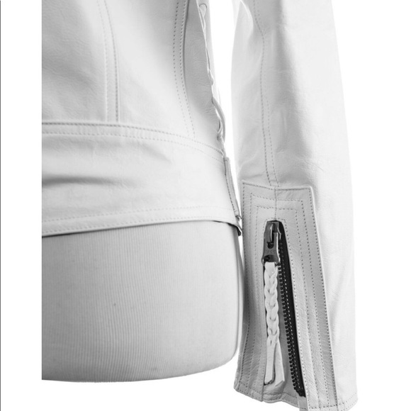 Jennifer Haley White Moto Jacket - Picture 4 of 8